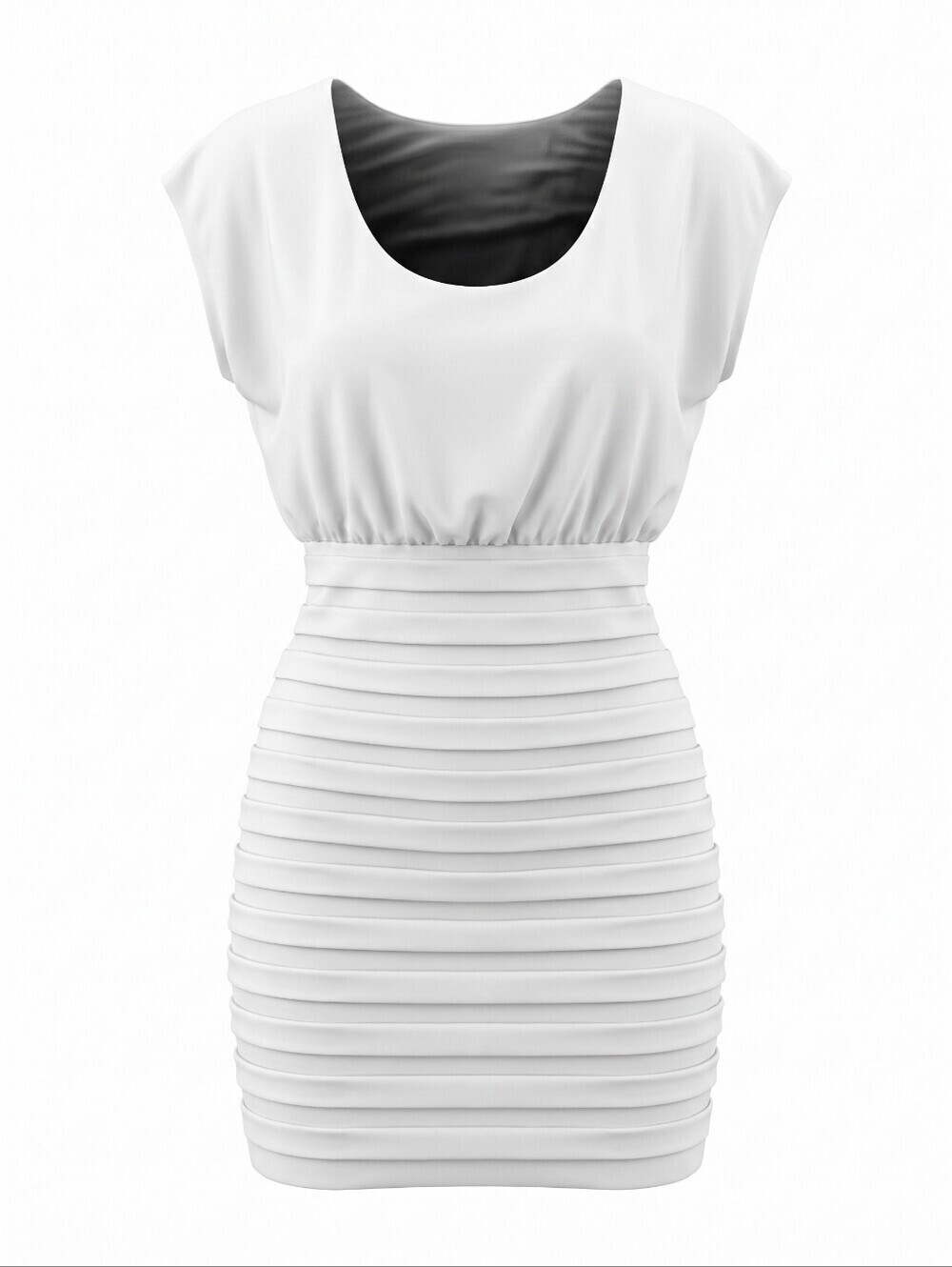 Aa Studio White Ruched Mini Sheath Resortwear White Night Cruise Sleeveless